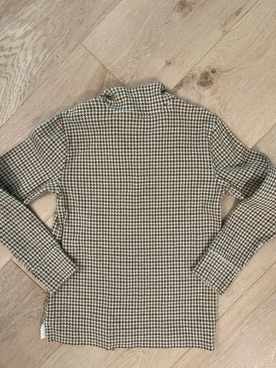 Janie and Jack Jacquard Houndstooth Snap-Placket Long Sleeve Top boys size 6 - Picture 3 of 3